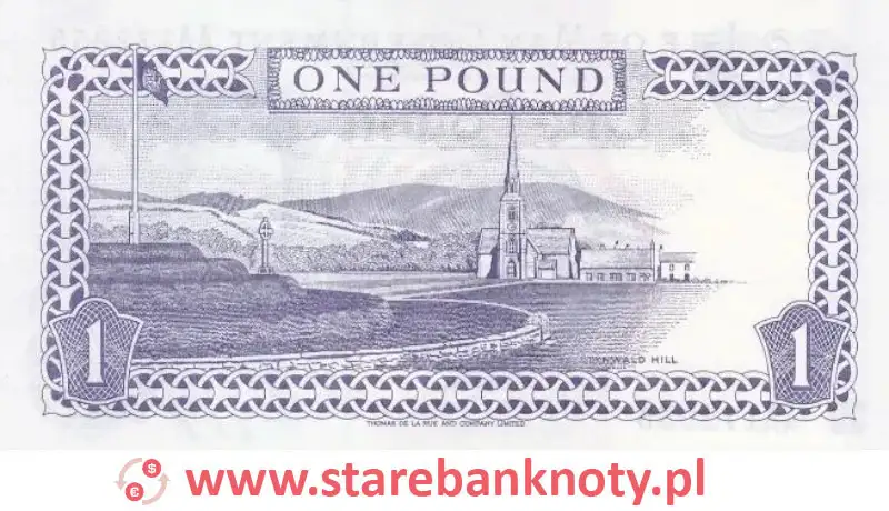 widok banknotu 1 funt rewers edycja : 2009 rok