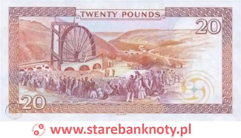 widok banknotu 20 funtów rewers edycja : 2009 rok