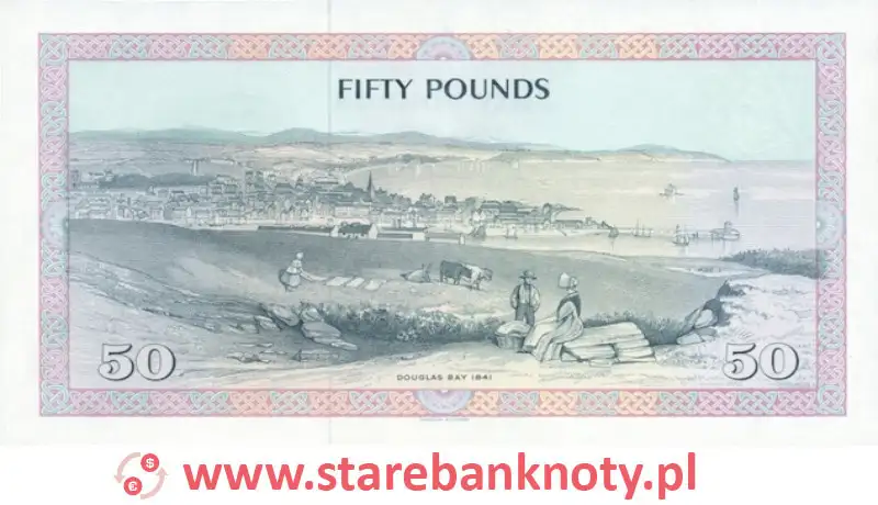 widok banknotu 50 funtów rewers edycja : 2009 rok