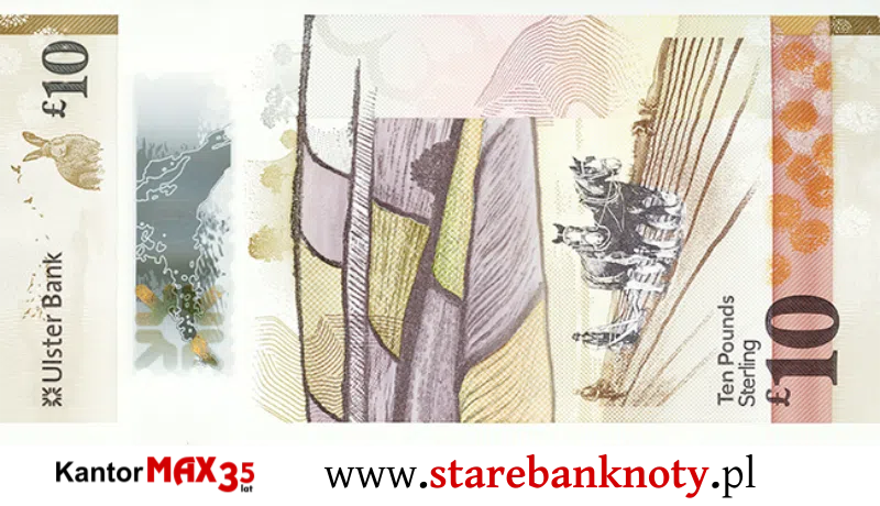 widok banknotu Tył 10 funtów północnoirlandzkich - Ulster Bank